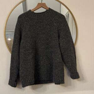 Uniqlo Dark Gray Women's Crew Neck Sweater